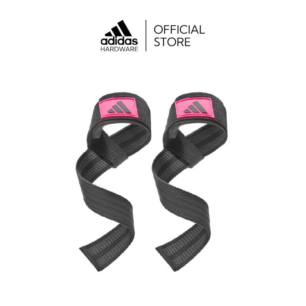 สายรัดข้อมือยกน้ำหนัก ADIDAS LIFTING STRAPS สีดำ/ชมพู 1 คู่_0